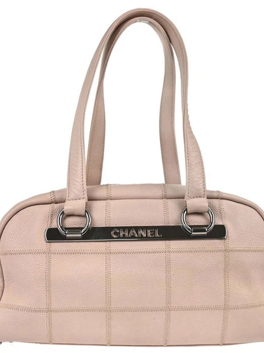 Chanel Light Pink Calfskin Choco Bar Handbag 197671